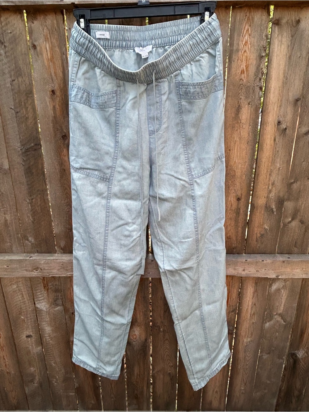 Loft Outlet, Light Wash Super Soft Denim Pull on Jogger Pants